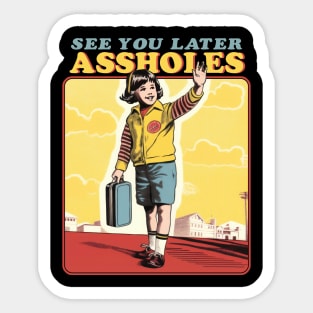 See You Later Funny Vintage Childrens Book Parody Sticker